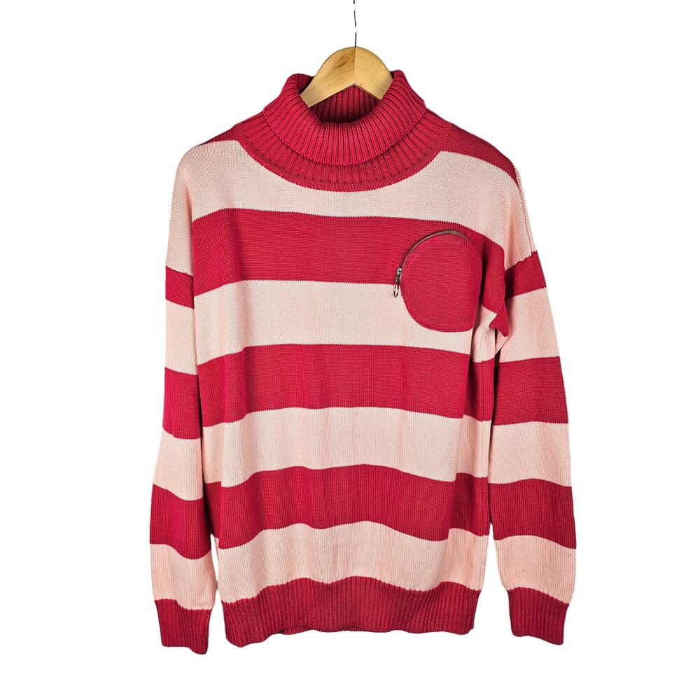 Seven Crash Pink Striped Sweater S